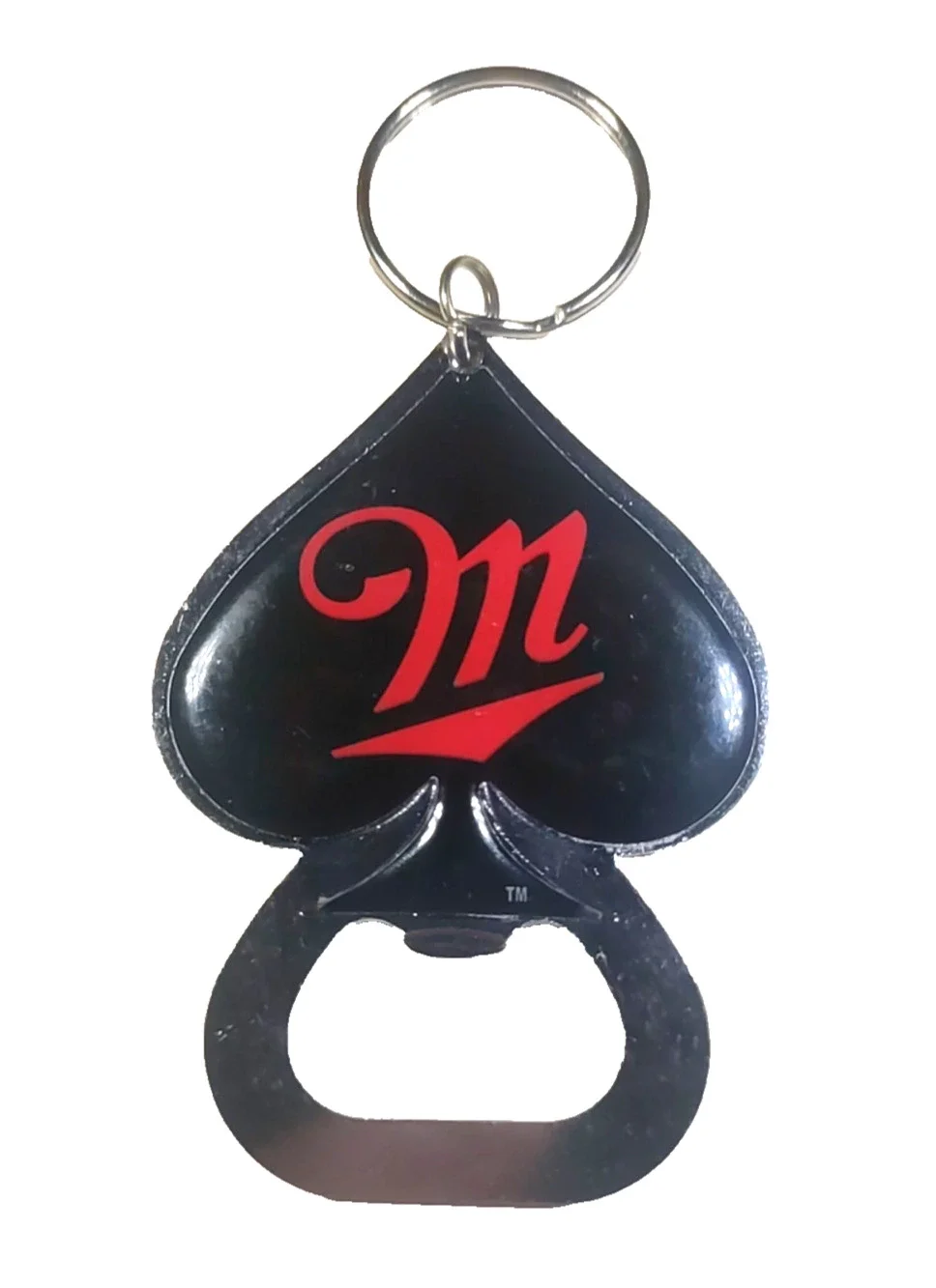 Miller Fortune Bottle Opener Spade keychain